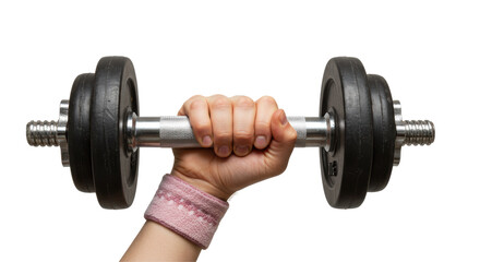 Isolated Hand Holding Dumbbell