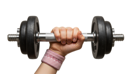 Isolated Hand Holding Dumbbell