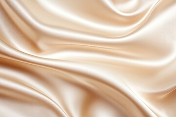 Fototapeta premium Elegant, flowing fabric drapes in a soft beige hue