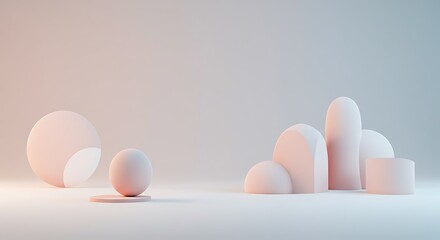 Fototapeta premium Pastel Abstract 3D Render