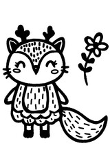 Fox coloring page