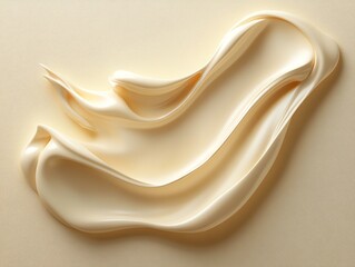 Obraz premium Creamy Swirls: A Luxurious, Abstract, Beige Textured Design
