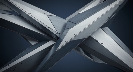 Obraz premium Abstract Blue and Gray Geometric Forms