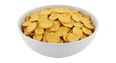 Isolated Bowl of Cornflakes
