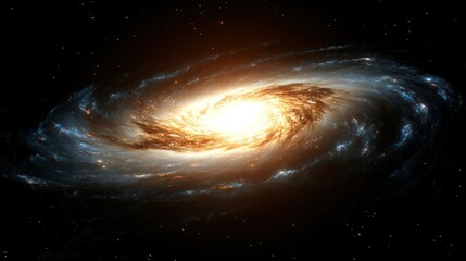 Fototapeta premium Spiral galaxy swirling in space, cosmic background, astronomy