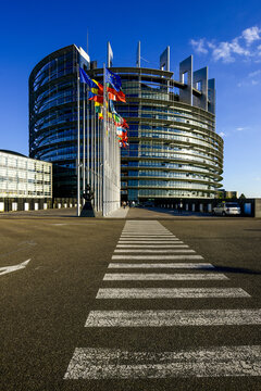 EU parliament, Strasbourg, Alsace, France