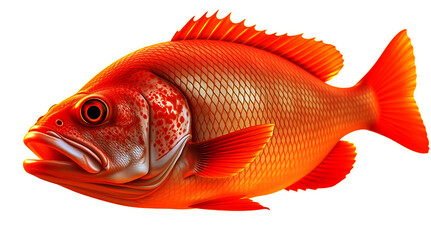 Fototapeta premium Vibrant Aquatic Creature with Detailed Fins, Ideal for Marine Life, Art, and Digital Design Concepts.