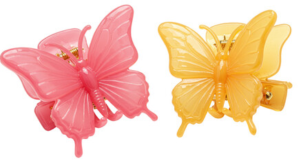 Isolated Butterfly Hair Clips