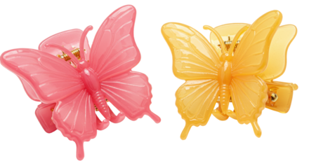 Isolated Butterfly Hair Clips