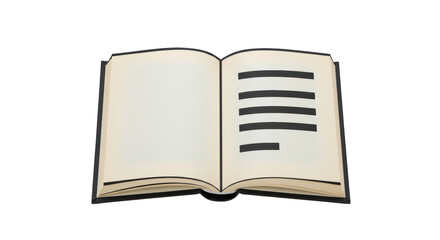 Isolated Open Book