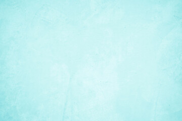 Pastel blue and white concrete stone texture for background in summer wallpaper. Cement and sand wall of tone vintage. Concrete abstract wall of light cyan color, cement texture mint green for design.