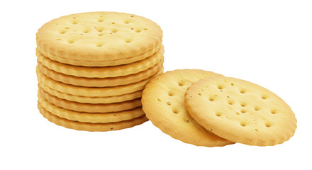 Isolated Stack of Crackers