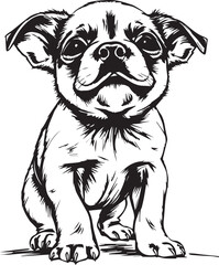 Cute puppy. Hand drawn vector illustration