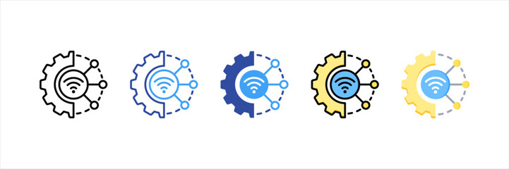 Connectivity Multi Style Icon Set