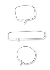This is a simple hand-drawn touch balloon. It has a shadow.