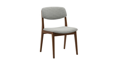 Isolated Modern Chair with Fabric Seat