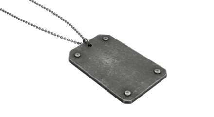 Isolated Military Dog Tag