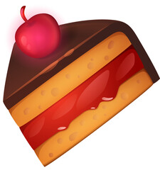 Cherry Cake Slice