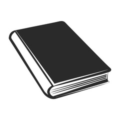 Black Book Icon – Simple, Minimalist, and Modern Vector Illustration