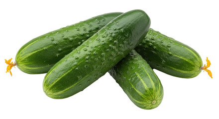 Isolated Fresh Green Cucumbers
