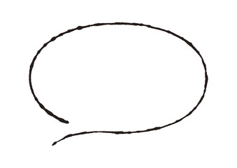 ナチュラルで細い線のシンプルな吹き出し　