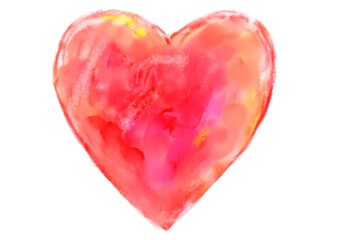 水彩画のかわいいハート