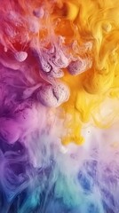 Fototapeta premium Colorful Ink Swirls Abstract Texture in Liquid Motion, MultiColored Smoke Effect