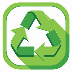Obraz premium Recycle Symbol Icon – Eco-Friendly Vector Illustration for Sustainability