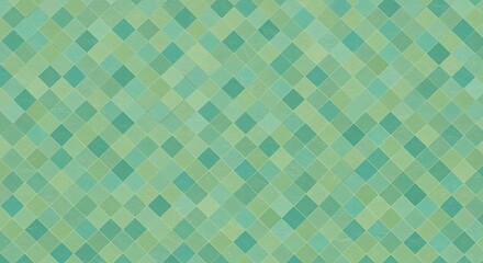 Green Diamond Mosaic Subtle Hues Of Spring Textured Geometric Pattern Emerald Mosaic Tiles Pastel Diamond Design A Verdant Diamond Field AI Generated