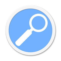 Lupe Symbol auf rundem Button