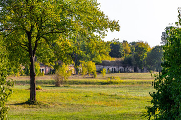 Brest Fortress castle building walls gates ruins in nature Belarus.