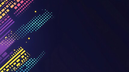 Vibrant Digital Strokes: A dynamic digital design comprised of bright, geometric shapes and strokes, creating a futuristic aesthetic with a sense of energy and motion