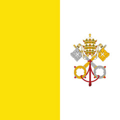 Vatican City Flag Vector Clipart Illustration – High-Quality Digital Graphic of the Holy See Flag with Papal Emblem and St. Peter’s Keys in SVG, EPS, and PNG Formats