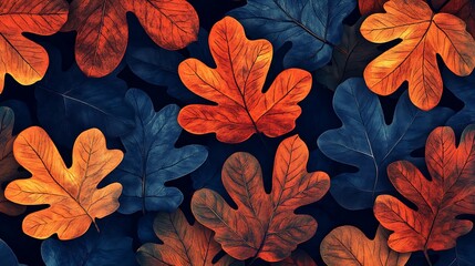 Autumn Leaves Background Texture. (5)