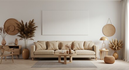 Desert Bloom Living Room AI Generated