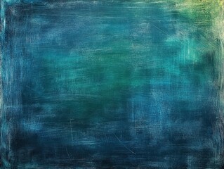 Fototapeta premium Abstract teal and blue painted canvas background with brush strokes and textured surface art