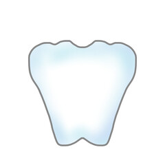 白い歯のシンプルイラスト