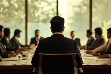 Corporate meeting in office conference room