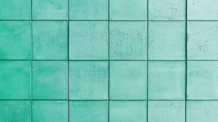 Textured turquoise tiles create a modern, soothing backdrop for interior design.