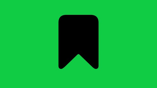 Facebook & Instagram Save Icon Animation | 4K Bookmark Symbol Motion Graphic