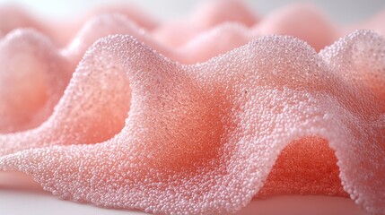 Fototapeta premium Chitosan fiber blend showcasing biodegradable properties in light coral tone