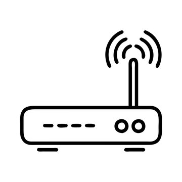 recommend clip art: WiFi Router Icon Vector. Wireless Internet Signal Outline Illustration