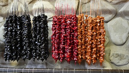 Traditional Dried Churchhela with walnuts and dried fruits 
Churchhela with walnuts and dried fruits,