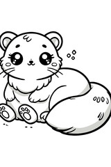 coloring page squirrel