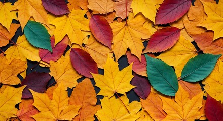 Fototapeta premium Autumn's Ember Hues AI Generated