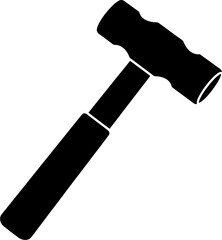 Dead Blow Hammer Silhouette – Vibration-Absorbing Tool Vector