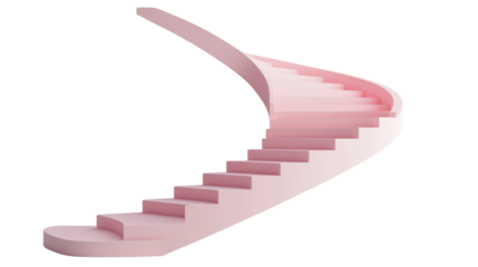 pink spiral staircase