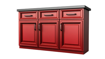 Fototapeta premium Kitchen cabinets, modern kitchen on transparent background