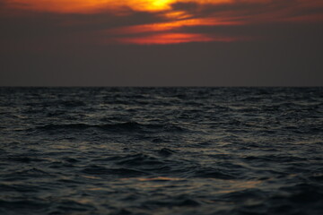 sunset in the sea