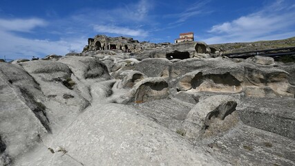 Ancient cave complex Uplisciche,
Uplistsikhe: ancient Georgian city carved into the rock
